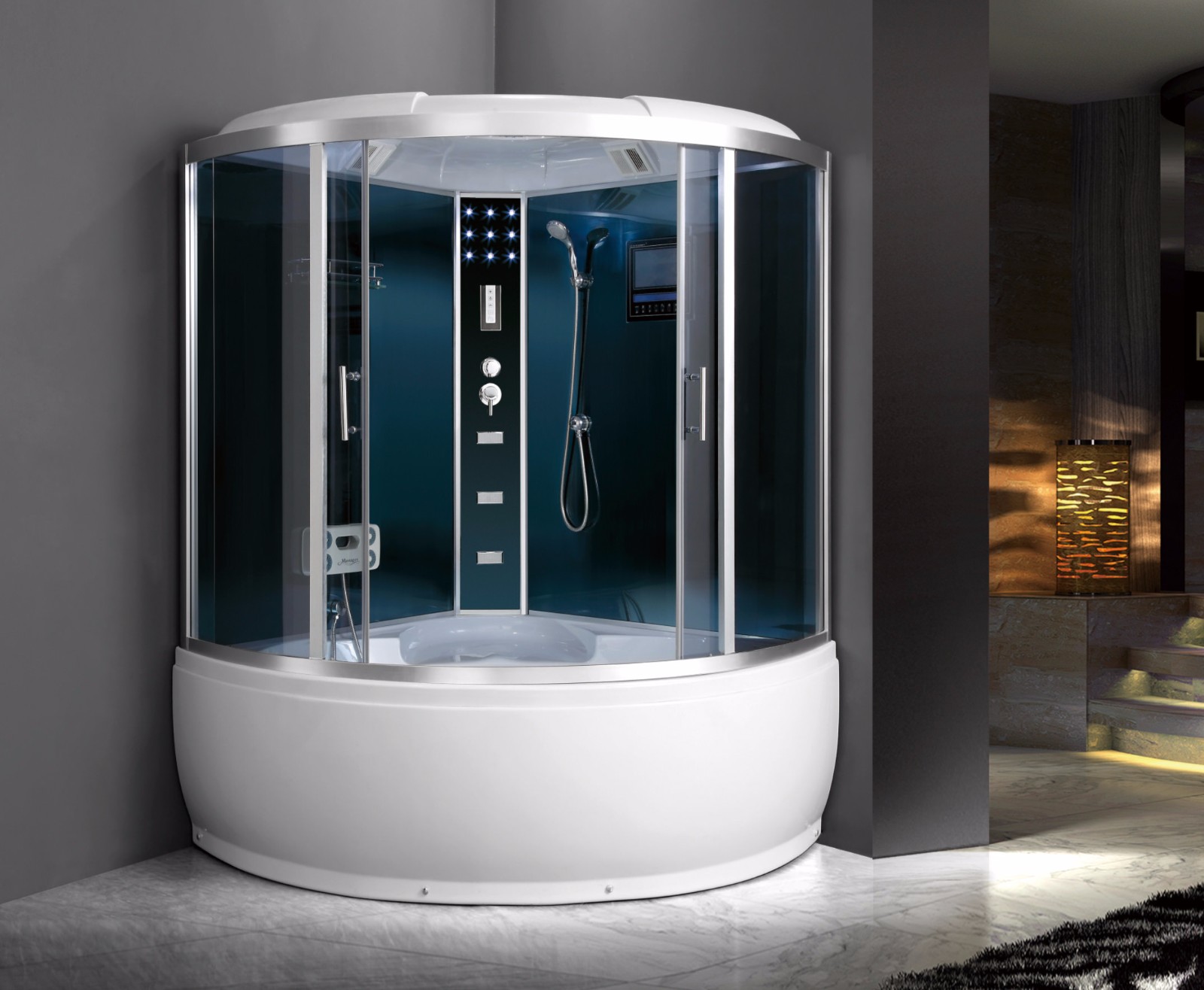 M-515-A 판매를위한 욕조가있는 스팀 분사 코너 섹터 샤워 인클로저 M-515-A Steam Jetted Corner Sector Shower Enclosure with Bathtub for Sale.jpg